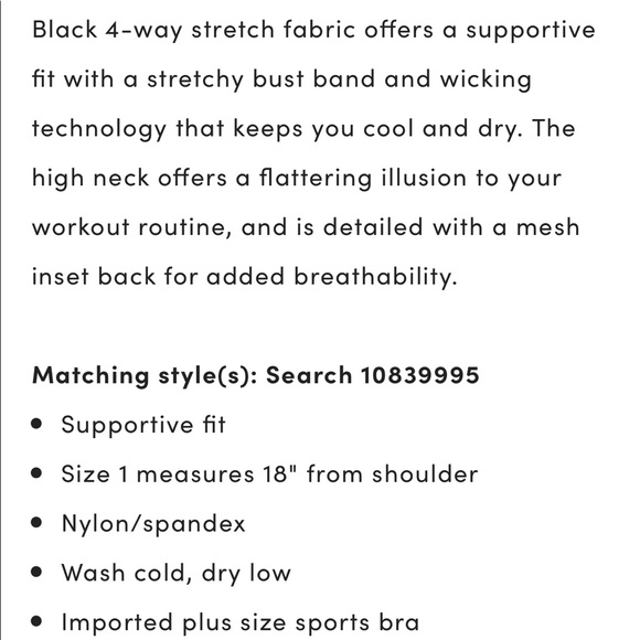 Torrid Black Mesh Inset Back High Neck Sports Bra - Picture 5 of 11